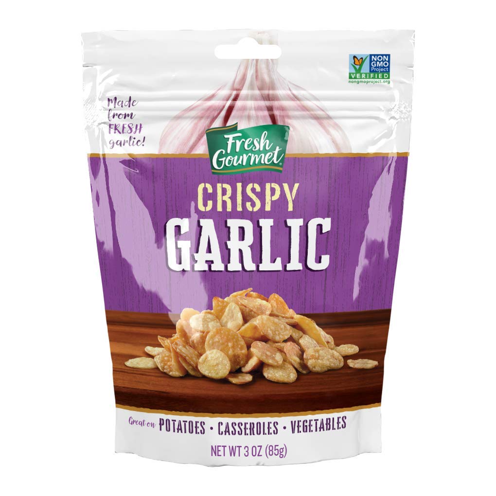 Fresh Gourmet Crispy Garlic, Lightly Seasoned, 3 Ounce (Pack of 6)