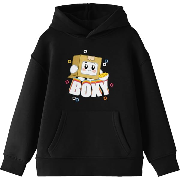 Tuta 2 Pezzi LankyBox Per Bambini – Felpa Verde Con Cappuccio E Pantaloni Neri, 100% Poliestere. Con Foxy, Boxy, Rocky E Scritta 'Let's Go!'. Licenza Ufficiale, Lavabile. - 2