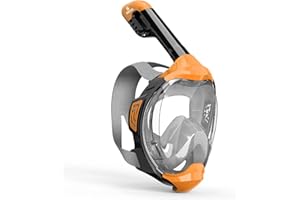EMSINA-Full Face Snorkel Mask Adult The Perfect Snorkeling Gear for Adults and Kids, Upgrade Dry Top Breathing System-New flo