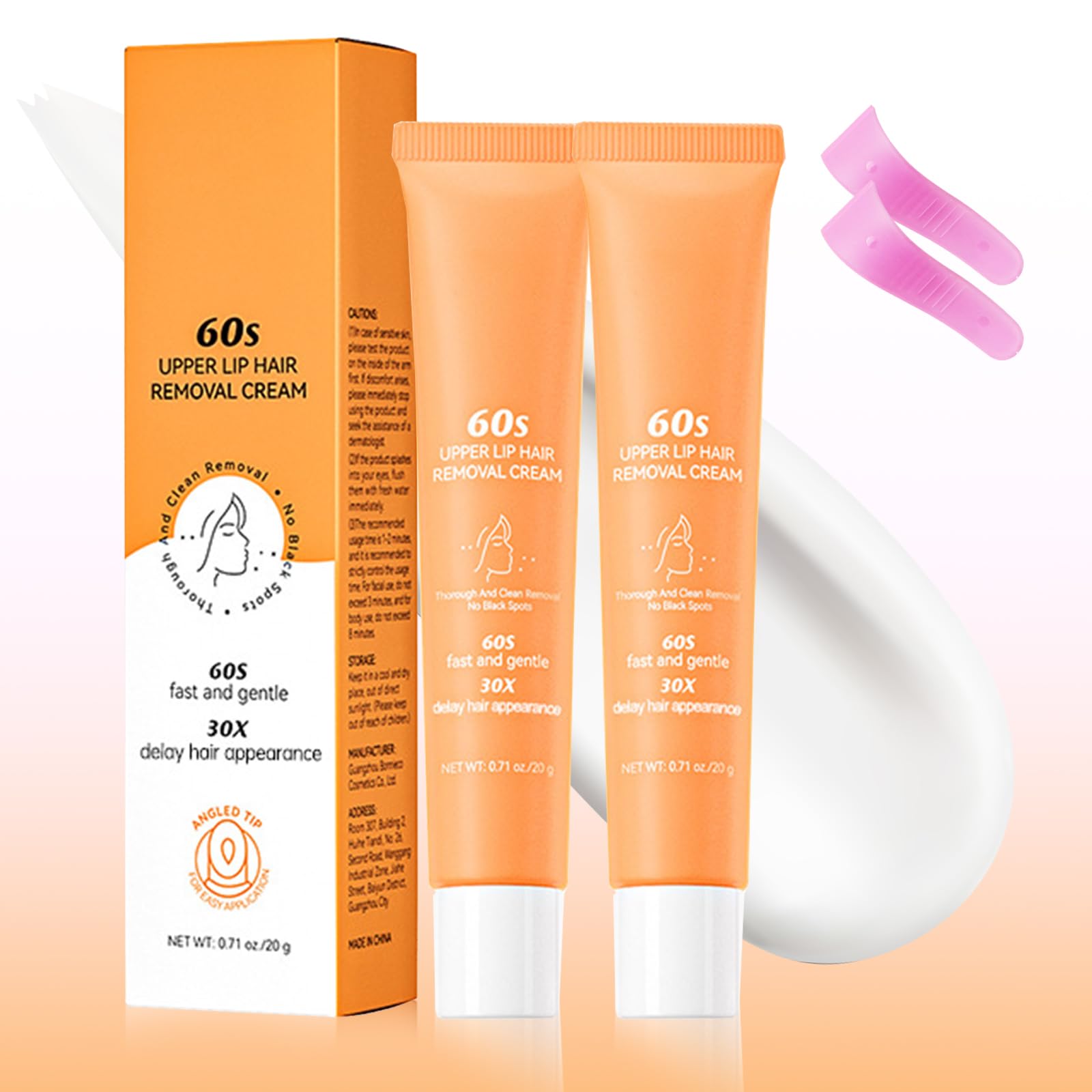 Photo 1 of Barebliss Facial Hair Removal Cream, Upper Lip Hair Remover Cream (2)