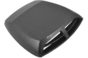 AUTUT 13-Inch Plastic Decorative Car Hood Vent Intake Scoop Universal Fit Cover with Adhesive Tape, Gray