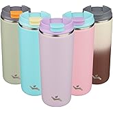 Konokyo Tumbler with Lid, 16 oz Travel Coffee Mug Double Wall Vacuum Stainless Steel Thermal Metal Cup Insulated Water Bottle,Lavender