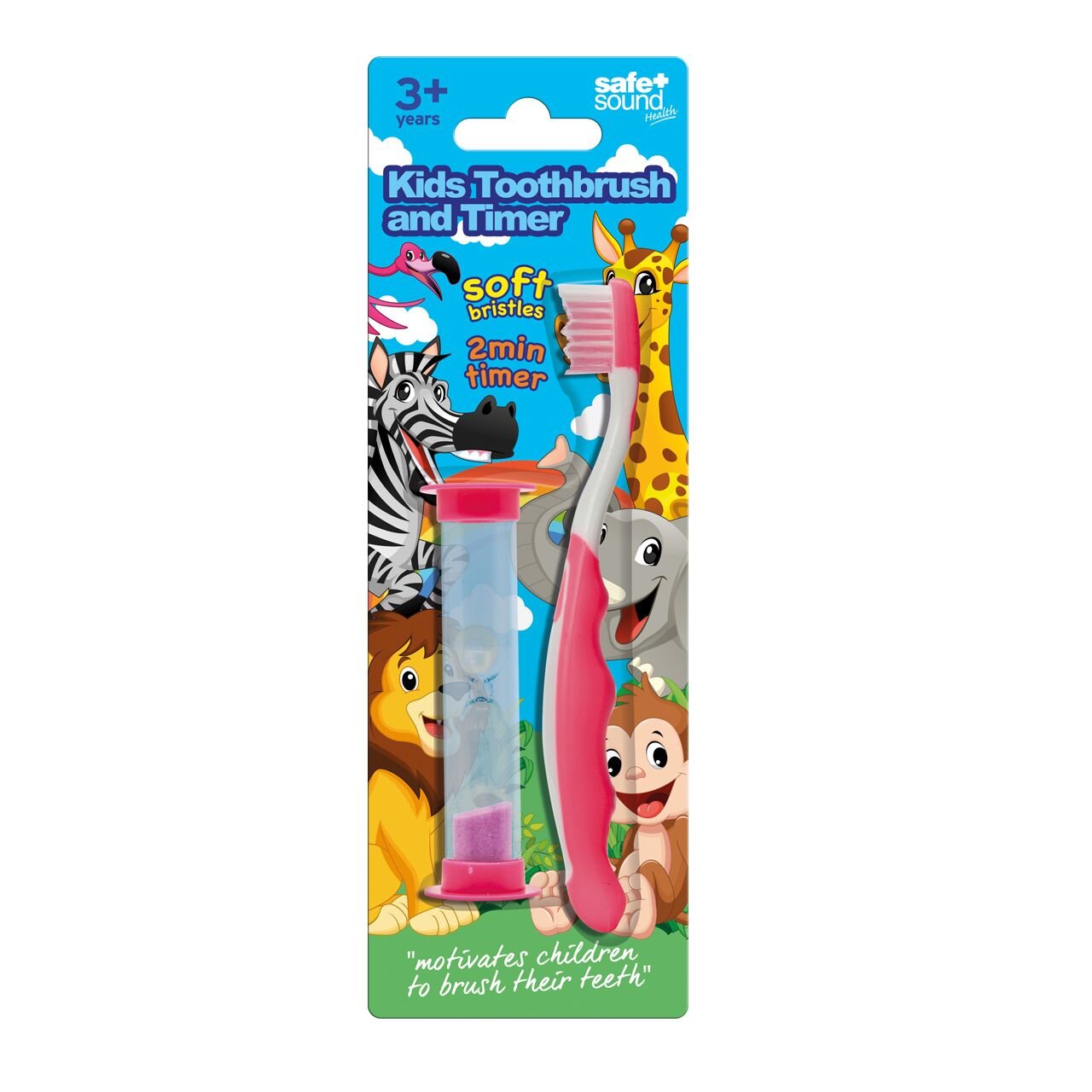 Safe & Sound Kids Toothbrush and 2 Minute Timer