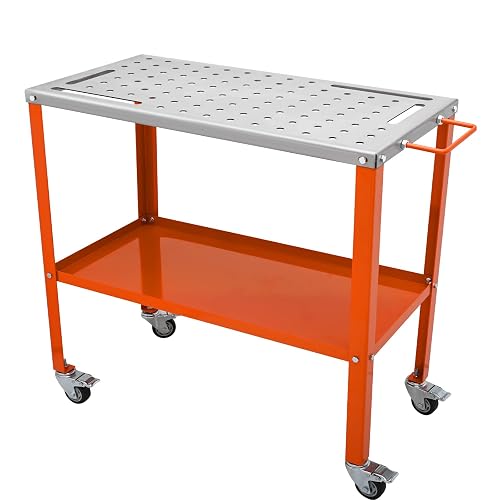 VEVOR Welding Table 36"x18", 1200lbs Load Capacity Steel Welding ...