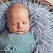 Newborn Photo Props Faux Fur 29.5x19.7inch Baby Photoshoot Props Decor Backdropsky Blue