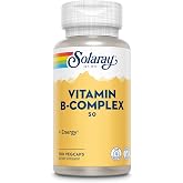 SOLARAY Vitamin B Complex 50 mg - Cellular Energy Vitamins - Metabolism and Nerve Health Support with Vitamin B12, Vitamin B1, B6, Niacin, Folic Acid, Biotin and Other B Vitamins - Vegan, 100 VegCaps