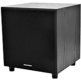 Monoprice 60-Watt Powered Subwoofer - 8 Inch With Auto-On Function, For Studio And Home Theater Black