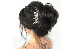 Unicra Bride Silver Wedding Hair Comb Sparkly Crystal Bridal Hair Piece Rhinestone Hair Accessorie for Women and Girls (A-Silver)