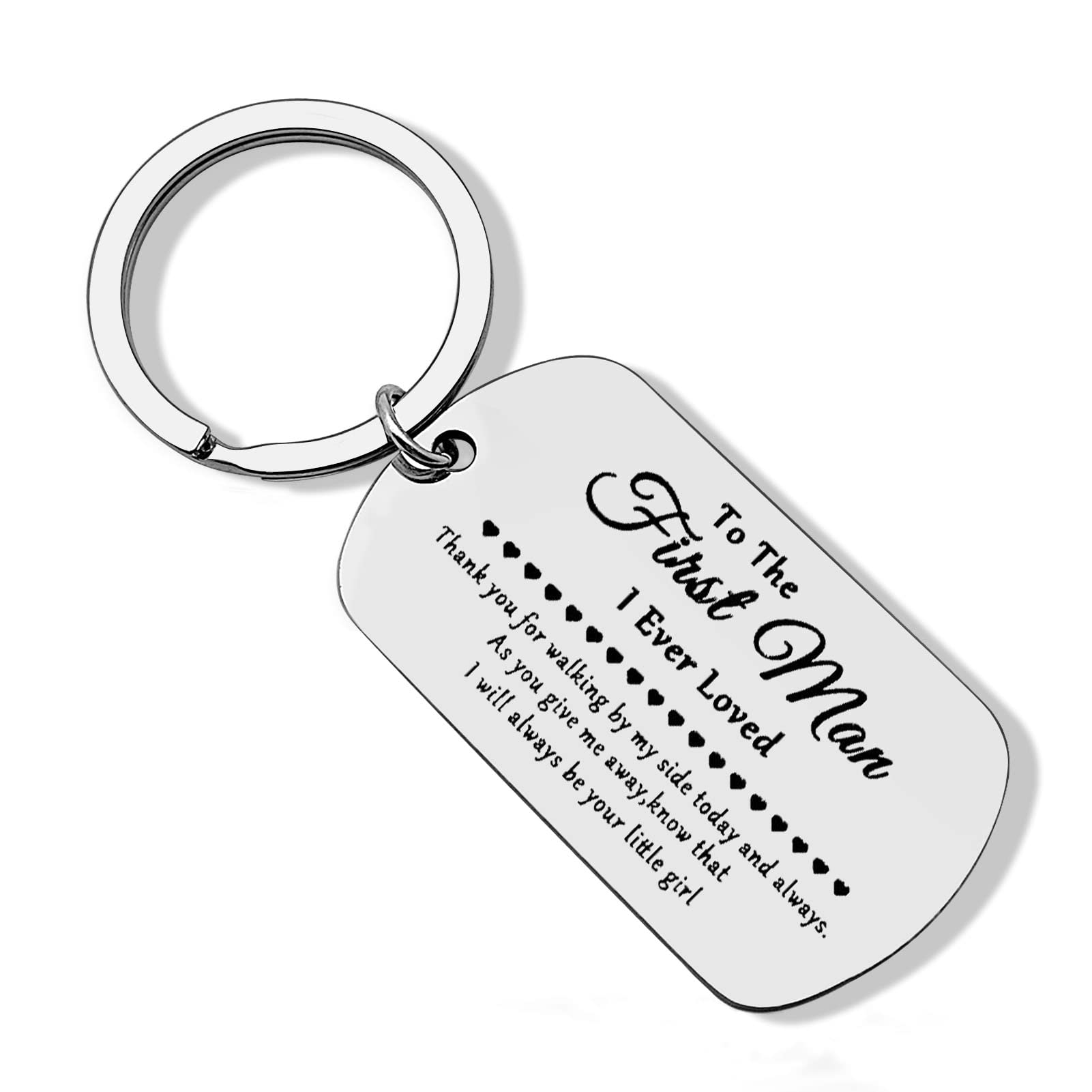 Father of The Bride Gift Keychain Wedding Gifts for Dad Keyring Dad Gifts from Daughter Father's Day Gifts for Dad Papa Christmas Birthday Gift for Father Jewelry Anniversary Wedding Gifts for Dad