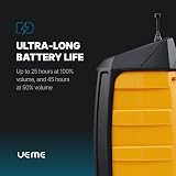 UEME 5W Rugged DAB DAB+ FM Site Radio Bluetooth USB Rechargeable Yellow view 3