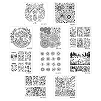 Maniology (formerly bundle monster) 10pc Nature Themed Nail Art Stamp Plates - Mystic Woods, Set 1