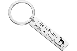 FEELMEM Dog Lover Gifts Life Is Better with A French/Bulldog/Pitbull/Dachshund/Beagle Keychain Dog Owner Gifts