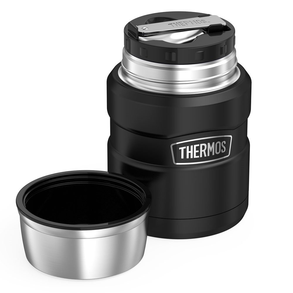 Thermos Stainless King 16 Ounce Food Jar with Folding Spoon, Matte