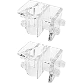 Quluxe 2 Pcs Acrylic Aquarium Soft Tube Fixture Holder Hose Clamps | Transparent Hose Holder Fixing Clip Clamp for Holding Doing Pump Soft Hose Fish Tank Water Pipe Mounting