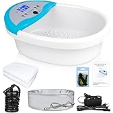 LeCuag Ionic Foot Spa Detox Machine, Ionic Foot Bath for Home Use, Ion Cleanse Negative Foot Machine to Remove Toxin with Heating Belt, Massage Tub, 100 Basin Liners