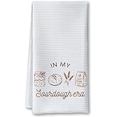 in My Sourdough Era Sourdough Flour Sack Kitchen Towels Funny Sourdough Kitchen Towel Gifts for Baker Mom Grandma, Sourdough Bread Towel Sourdough Bread Baker Gifts Bakers Lover Towels 16x24