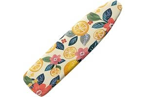 Oamsistay Lemon Print Ironing Board Cover with Elastic Edge Easy to Install Heavy Duty Iron Pad Covers 15" x 54" Non-Slip Iro