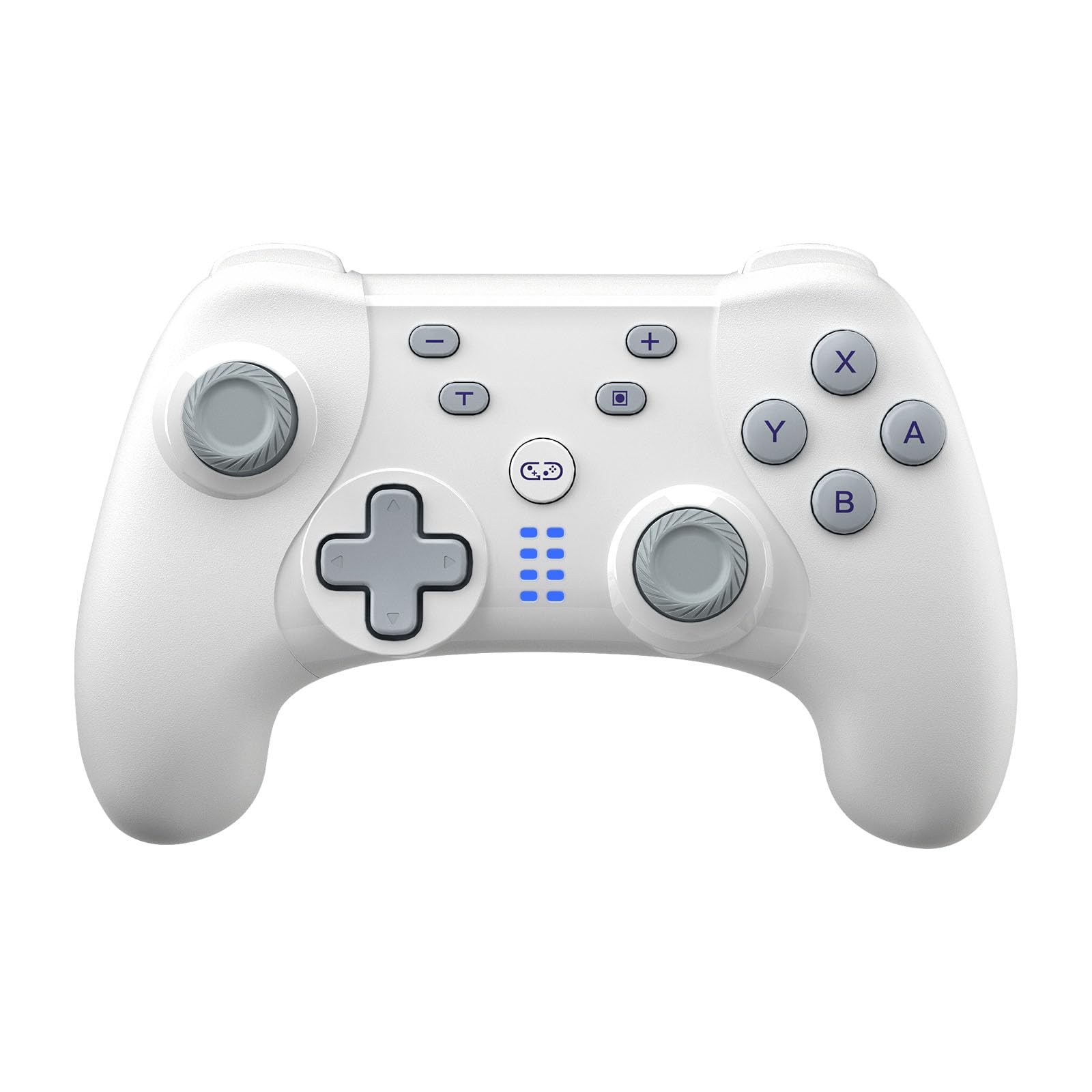 Saitake Wireless Switch Controller for Nintendo Switch/Switch 2/Lite/OLED/PC,Gamepad Supports Dual Vibration/6-Axis Gyroscope/Programmable/Turbo,Ergonomically Designed Precise Joystick (White)