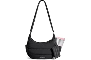 bagsmart Hobo Handbag Shoulder Bag for Women, Black