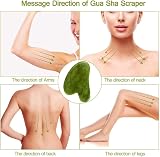 LauCentral Jade Roller & Gua Sha Set 3 PCS Anti Aging Facial Massage Kit view 5