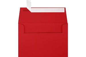 LUXPaper A4 Invitation Envelopes | Peel & Press | 4 1/4" x 6 1/4" | Ruby Red | 80lb. Text | 50 Qty