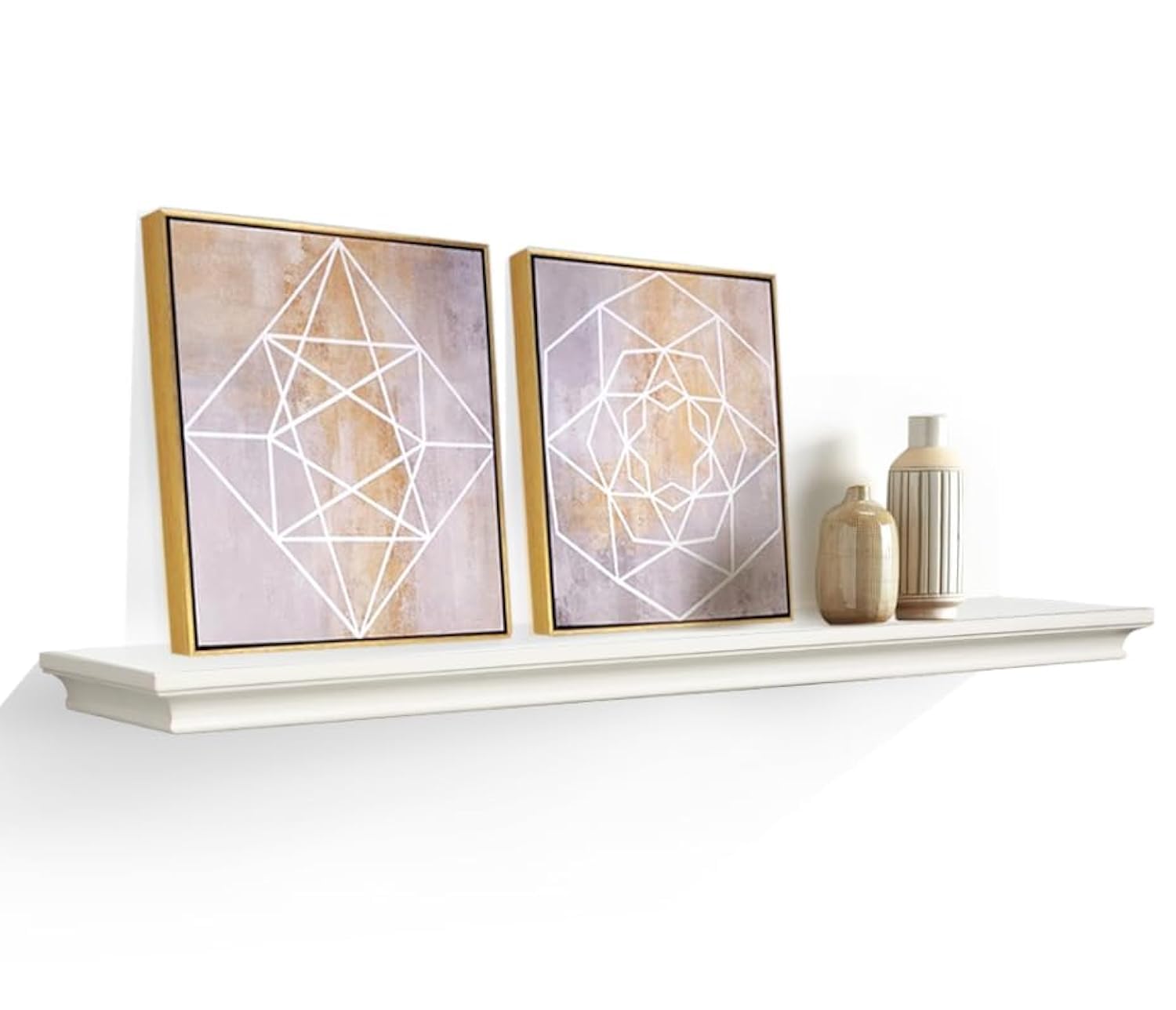 Photo 1 of ** MISSING HARDWARE**
AHDECOR White Floating Shelves Wall Mounted, Deeper Wall Storage Shelf for Home Décor, Super Sturdy, Easy to Install, 36” Wide, 7.75” Deep