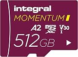 Integral Momentum I 512GB microSDXC Card U3 V30 A2 4K Waterproof Rugged
