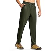 TBMPOY Mens Hiking Pants Lightweight Quick Dry 3 Pockets Travel Fishing Water-Resistant Athletic Workout Sweatpants