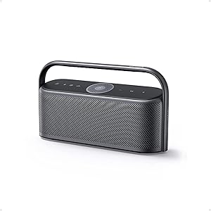 soundcore Motion x600 Bluetooth Lautsprecher, Lautsprecher Boxen Bluetooth mit Hi-Res Spatial Audio 50W räumlicher Sound IPX7 Wasserschutz 12h Wiedergabe Pro EQ Tragegriff AUX-IN (Schwarz)