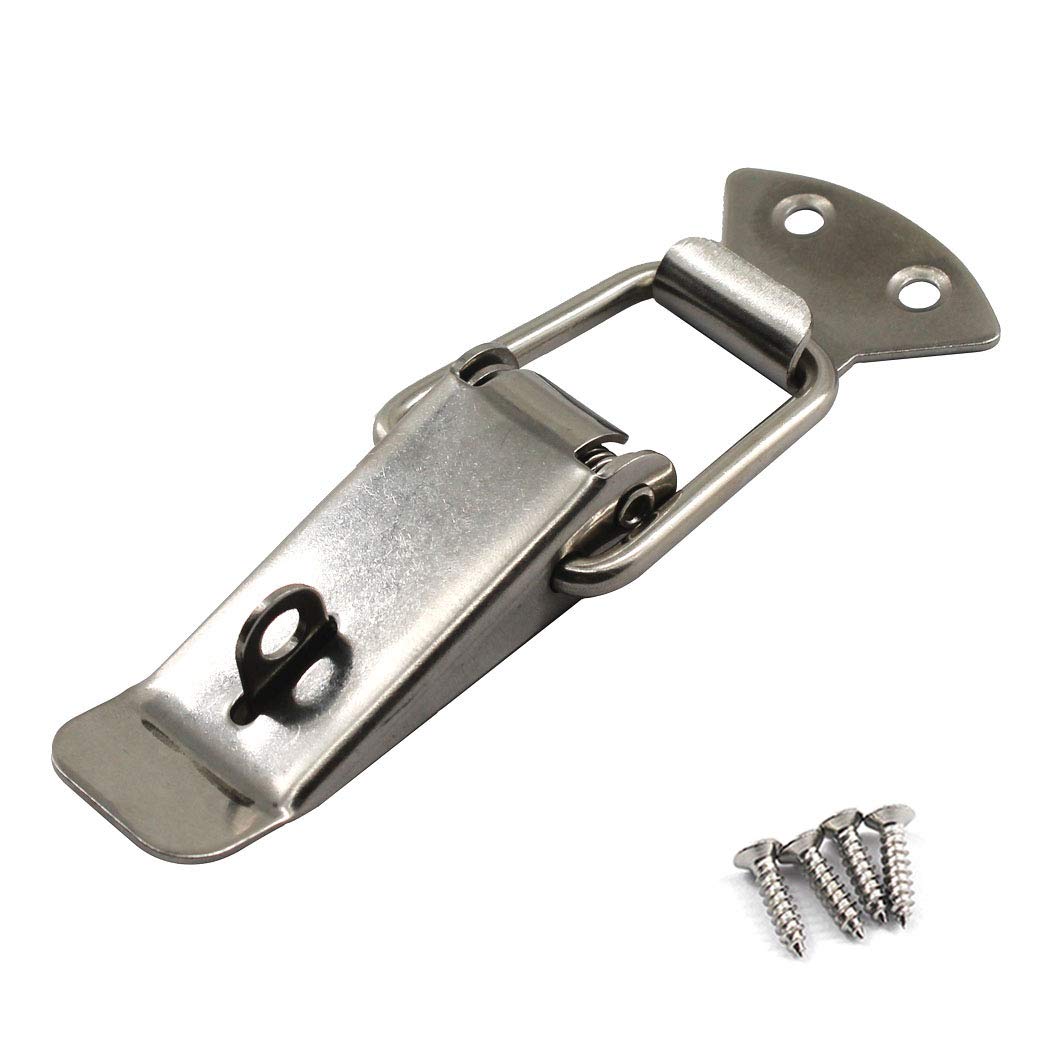 (6 Pieces) Stainless Steel Spring Loaded Latch Clamp Clips for Tool Box,Cases