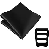 Gsyziux Pocket Squares for Men 11.81" Silk Satin Mens Handkerchiefs | Soft and Glossy Fabric, With Pocket Square Holder, For Wedding Party Prom