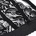 Eshion Women's Semi Sheer Full Lace Thin Band Bralette Lingerie Bra Tops