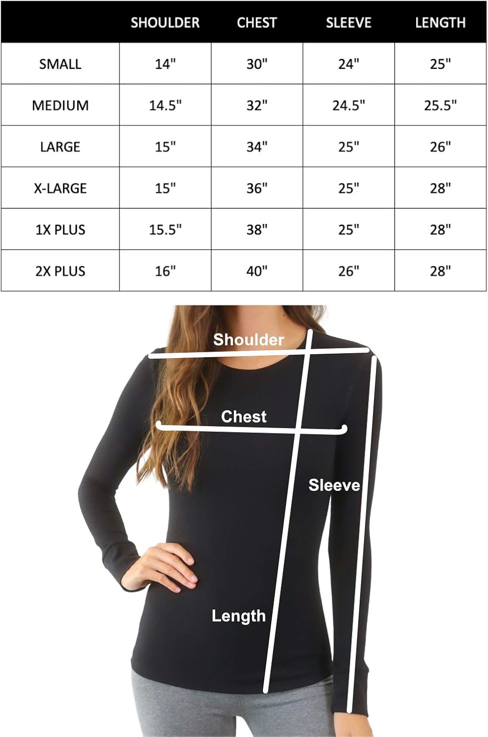 Pure Look Women's Long Sleeve Waffle Knit Stretch Cotton Thermal Underwear Shirt at  Women’s Clothing store