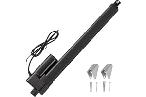 JQDML 12 Inch Stroke Linear Actuator 12V Heavy Duty 440lbs/2000N IP65 Waterproof Electric Actuator Speed 0.31"/sec with Mounting Brackets