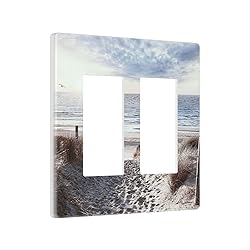 Sun Sunrise Beach Wave 2 Gang Double Rocker/Decora