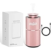 CoolSub Smart Waterless Diffuser, Waterless Diffusers for Essential Oils with Timer & 3 Mist Levels, Super Silent Aromatherapy Essential Oil Diffuser Battery Operated for Car, Home, Office Rose Gold