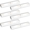 Brilliant Evolution Wireless LED Stair Light 6 Pack - Motion Sensor, Battery-Operated, Stick-On - for Closet, Indoor Steps - Motion-Activated Night Light