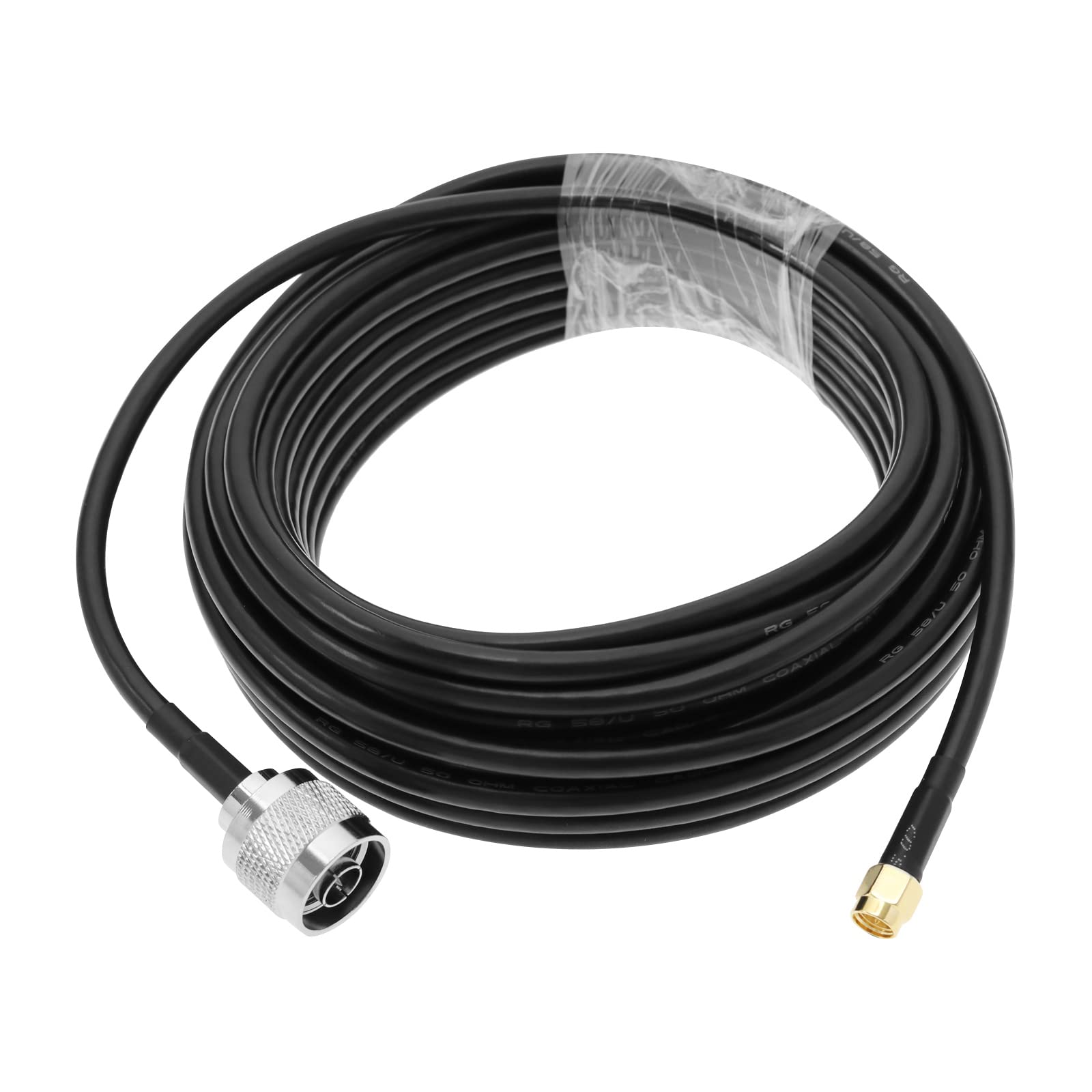 OTOTEC 25ft 8m Low-Loss Coaxial Extension Cable 50 Ohm SMA Male to N Male Connector Pure Copper Coax Cable for N-Style Antenna Receivers WiFi Signal Booster Repeater