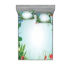 Lunarable Tropical Fitted Sheet & Pillow Sham