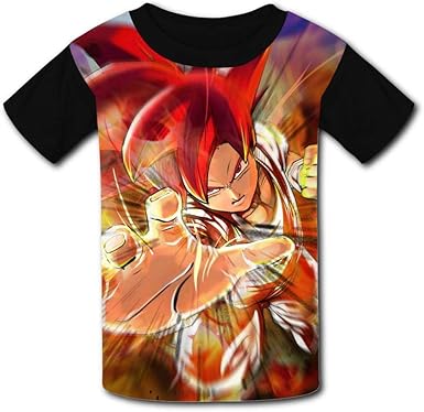Amazon Com T Shirt Short Sleeve Kids Tee Shirt Goku Red Eyes Red