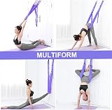 flintronic Yoga Stretching Strap Aerial Yoga Rope Back Bend Purple view 5