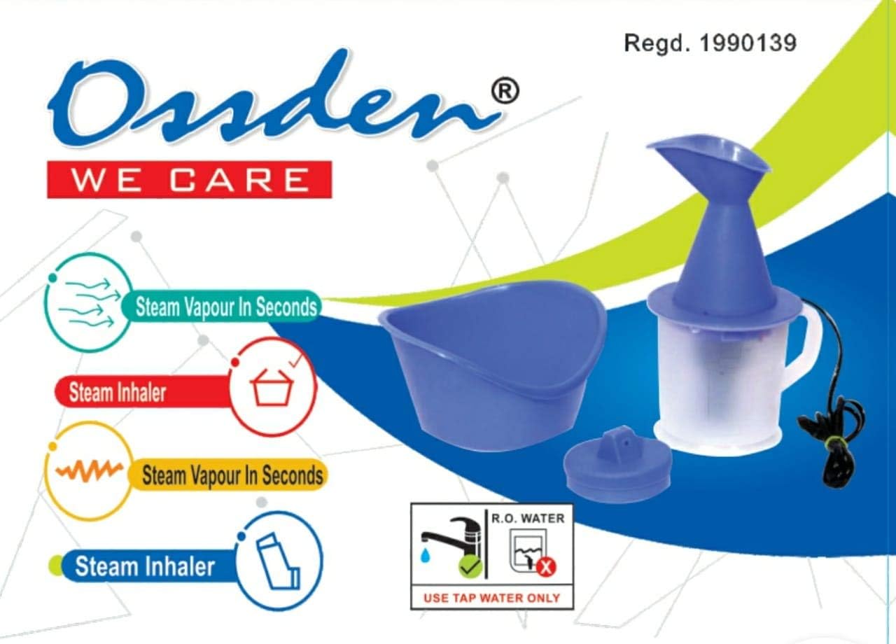 OSSDEN Facial Beauty Pain Relief, Full Face and Nose Steam Inhaler Vaporizer for Sinus Treatment, Lungs and Throat Care, Cold and Cough double layer (Multicolour)