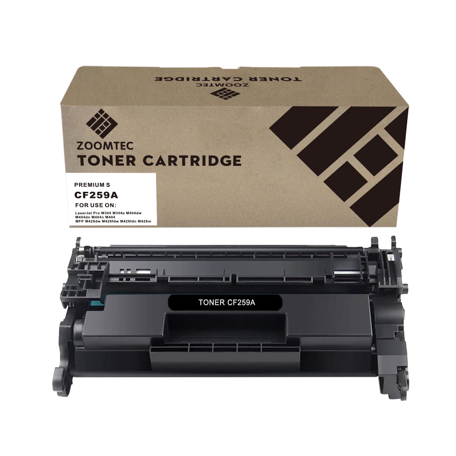 ZOOMTEC Compatible CF259A 59A Black Toner Cartridge CF259X 59X Replacement for HP M304a M404dw M404dn M404n M428dw M428fdw M428fdn M428m M406dn M430f M304 M404 M4228 (No Chips)