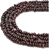 jodaying 3-5mm Natural Red Garnet Gemstone Chips Loose Beads Semi Precious for Jewelry Making DIY Handmade Craft Supplies 1 Strand per Bag Approxi 32"