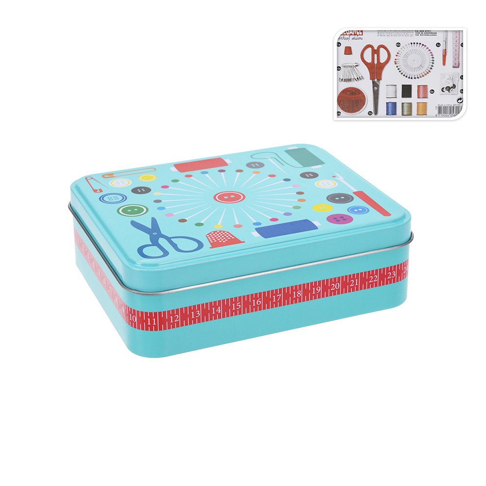 BigBuy Home V0200768 Metal Sewing Box with Sewing Accessories