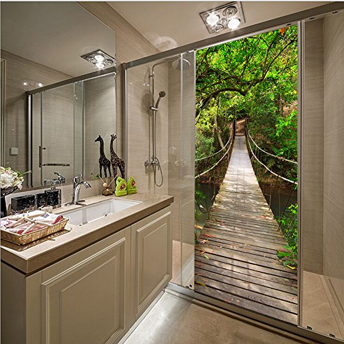 Fuloon 3d wall door stickers architecture wall stickers…