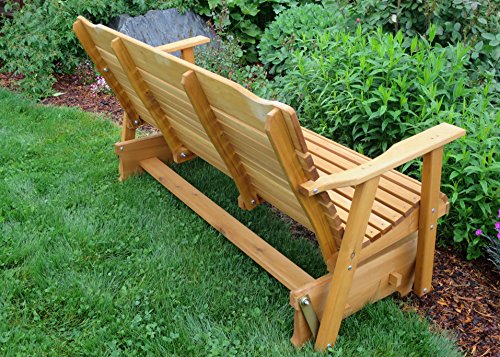 Kilmer Creek 5' Cedar Porch Glider W/stained Finish, Amish Crafted - Thumbnail 2