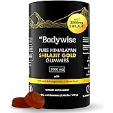 Be Bodywise Pure Himalayan Shilajit Gummies Gold I Lab Tested I No Added Sugar I Ashwagandha, Gokshura| Fulvic Acid & 85+ Trace Minerals I for Men, Women I Non-GMO I 100% Natural & Organic I 60 Gummy