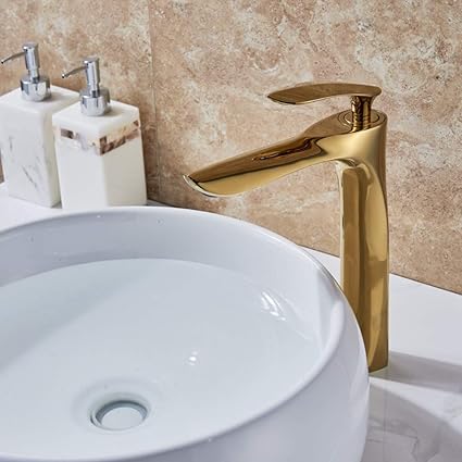 Waschtischarmatur Goldenes Badezimmer-Einziger Handgriff-Einzelner