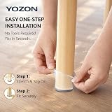 YOZON 24 Pcs Chair Leg Floor Protectors 23-32mm Round Fit Sliders view 5